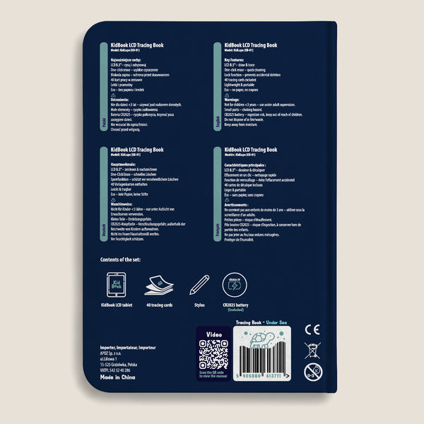 Tablet Graficzny z kartami pracy do rysowania - KidBook - UnderSea