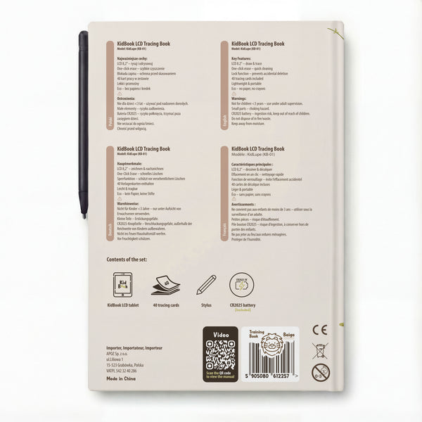 Tablet Graficzny z kartami pracy do rysowania - KidBook - Safari